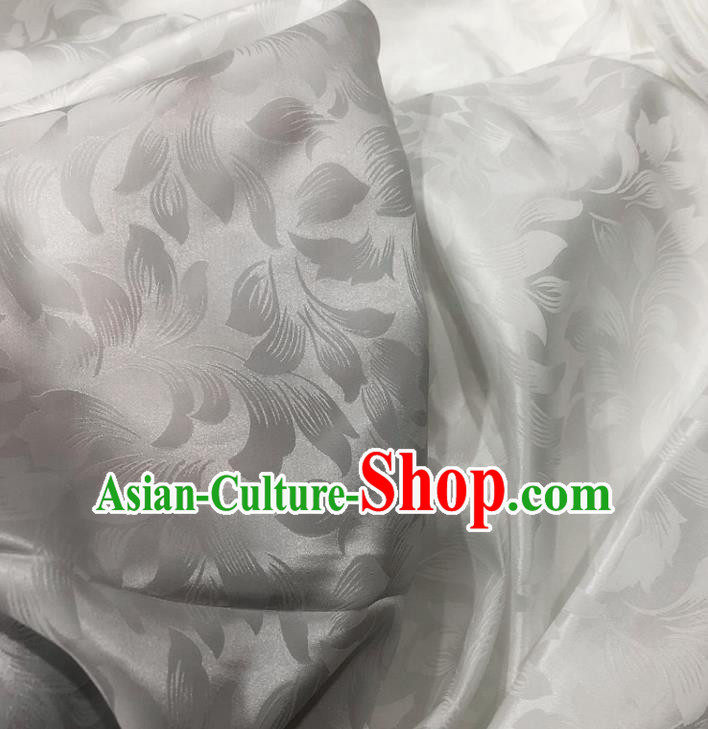 Chinese Classical Pattern White Silk Fabric Traditional Ancient Hanfu Dress Brocade Cloth Chinese Classical Pattern White Silk Fabric Traditional Ancient Hanfu Dress Brocade Cloth