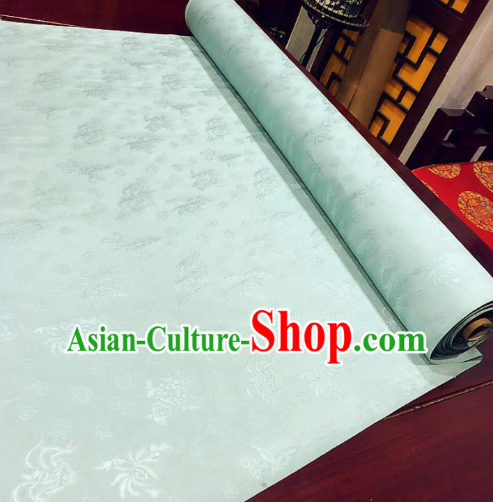 Chinese Classical Pattern Light Green Silk Fabric Traditional Ancient Hanfu Dress Brocade Cloth Chinese Classical Pattern Light Green Silk Fabric Traditional Ancient Hanfu Dress Brocade Cloth