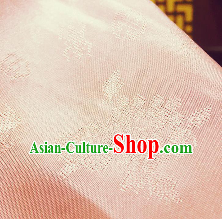 Chinese Classical Pattern Light Pink Silk Fabric Traditional Ancient Hanfu Dress Brocade Cloth Chinese Classical Pattern Light Pink Silk Fabric Traditional Ancient Hanfu Dress Brocade Cloth