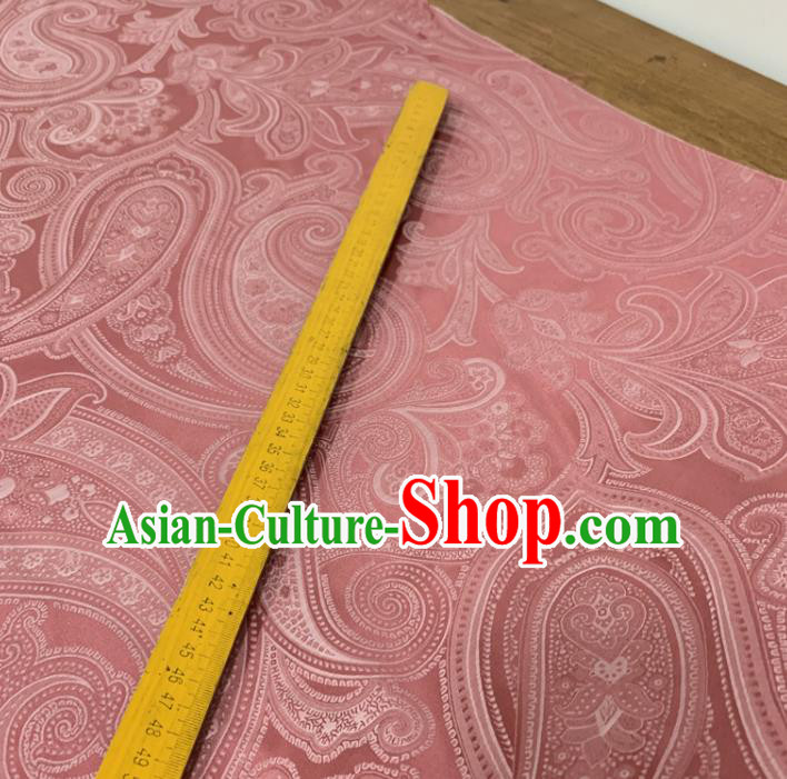 Chinese Classical Paisley Pattern Pink Silk Fabric Traditional Ancient Hanfu Dress Brocade Cloth Chinese Classical Paisley Pattern Pink Silk Fabric Traditional Ancient Hanfu Dress Brocade Cloth