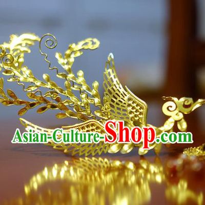 Chinese Traditional Ancient Court Queen Phoenix Hairpins Classical Hanfu Hair Accessories for Women