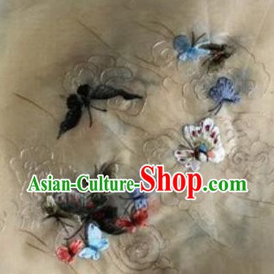 Chinese Traditional Suzhou Embroidery Butterfly Cloth Accessories Embroidered Patches Embroidering Craft
