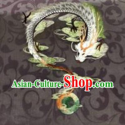 Chinese Traditional Suzhou Embroidery Dragon Cloth Accessories Embroidered Patches Embroidering Craft