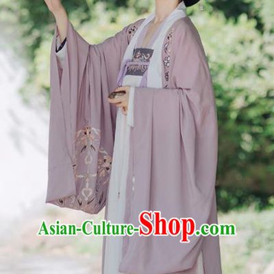 Traditional Chinese Tang Dynasty Imperial Concubine Replica Costumes Ancient Palace Lady Embroidered Hanfu Dress for Women