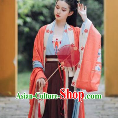 Traditional Chinese Song Dynasty Imperial Concubine Replica Costumes Ancient Court Princess Hanfu Dress for Women