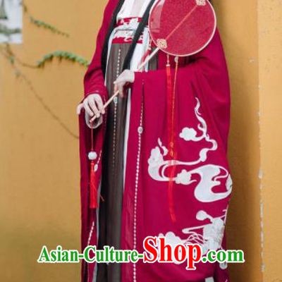 Traditional Chinese Tang Dynasty Nobility Lady Replica Costumes Ancient Imperial Concubine Hanfu Dress for Women