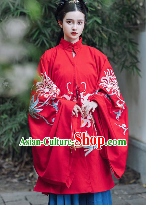 Traditional Chinese Ming Dynasty Dowager Wedding Embroidered Hanfu Dress Ancient Royal Princess Replica Costume for Women Traditional Chinese Ming Dynasty Dowager Wedding Embroidered Hanfu Dress Ancient Royal Princess Replica Costume for Women