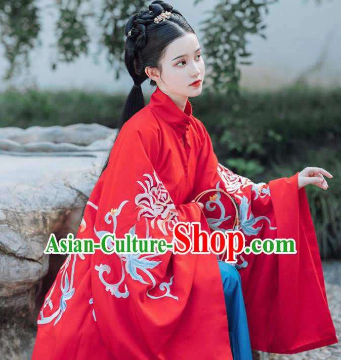 Traditional Chinese Ming Dynasty Dowager Wedding Embroidered Hanfu Dress Ancient Royal Princess Replica Costume for Women Traditional Chinese Ming Dynasty Dowager Wedding Embroidered Hanfu Dress Ancient Royal Princess Replica Costume for Women