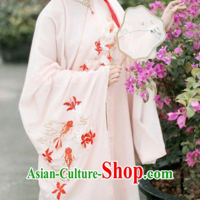 Traditional Chinese Ming Dynasty Imperial Consort Embroidered Hanfu Dress Ancient Royal Princess Replica Costume for Women