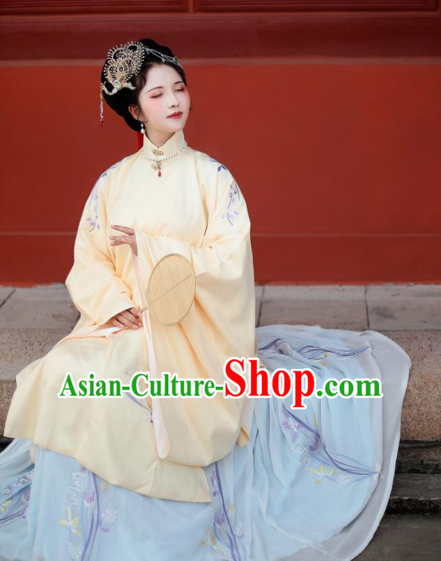 Traditional Chinese Ming Dynasty Palace Countess Embroidered Hanfu Dress Ancient Imperial Consort Replica Costume for Women Traditional Chinese Ming Dynasty Palace Countess Embroidered Hanfu Dress Ancient Imperial Consort Replica Costume for Women