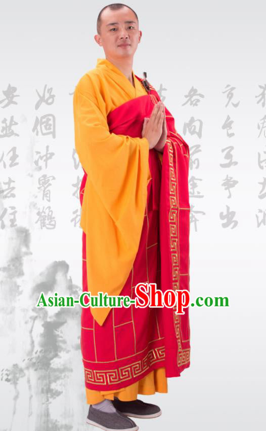 Traditional Chinese Monk Costume Buddhists Rosy Cassock Clothing for Men Traditional Chinese Monk Costume Buddhists Rosy Cassock Clothing for Men