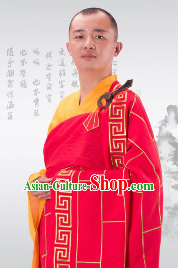 Traditional Chinese Monk Costume Buddhists Rosy Cassock Clothing for Men Traditional Chinese Monk Costume Buddhists Rosy Cassock Clothing for Men
