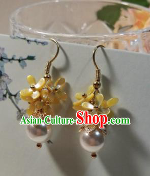 Traditional Chinese Classical Osmanthus Fragrans Earrings Hanfu Jewelry Accessories for Women Traditional Chinese Classical Osmanthus Fragrans Earrings Hanfu Jewelry Accessories for Women