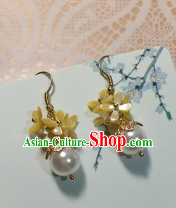 Traditional Chinese Classical Osmanthus Fragrans Earrings Hanfu Jewelry Accessories for Women Traditional Chinese Classical Osmanthus Fragrans Earrings Hanfu Jewelry Accessories for Women