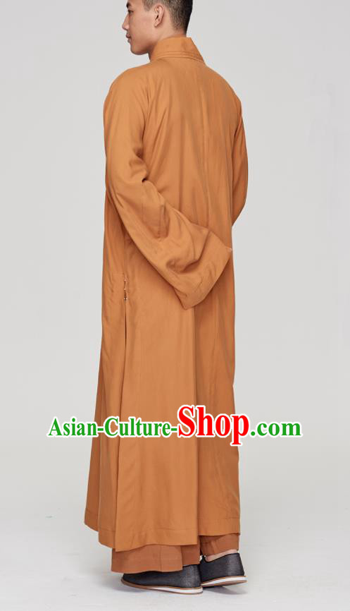 Traditional Chinese Monk Costume Buddhists Yellow Long Robe for Men Traditional Chinese Monk Costume Buddhists Yellow Long Robe for Men