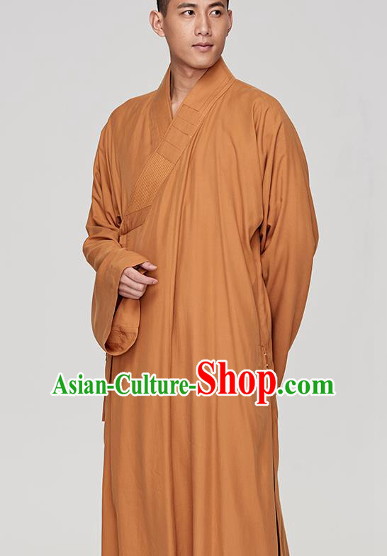 Traditional Chinese Monk Costume Buddhists Yellow Long Robe for Men Traditional Chinese Monk Costume Buddhists Yellow Long Robe for Men