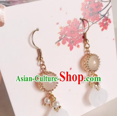 Traditional Chinese Classical Chalcedony Earrings Hanfu Jewelry Accessories for Women Traditional Chinese Classical Chalcedony Earrings Hanfu Jewelry Accessories for Women