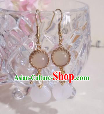 Traditional Chinese Classical Chalcedony Earrings Hanfu Jewelry Accessories for Women Traditional Chinese Classical Chalcedony Earrings Hanfu Jewelry Accessories for Women