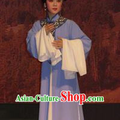Bai Tu Ji Traditional Chinese Shaoxing Opera Diva Purple Costume and Headwear for Women
