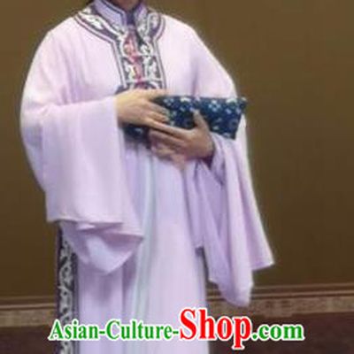 Bai Tu Ji Traditional Chinese Shaoxing Opera Diva Lilac Costume and Headwear for Women