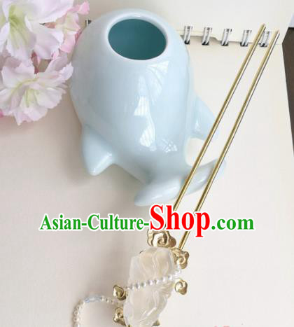 Traditional Chinese Classical Jade Tassel Hairpins Ancient Hanfu Hair Accessories for Women Traditional Chinese Classical Jade Tassel Hairpins Ancient Hanfu Hair Accessories for Women