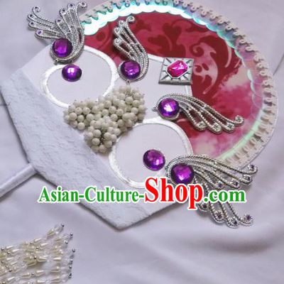 Traditional Chinese Cosplay Palace Fans Hanfu Swordsman Fan for Women