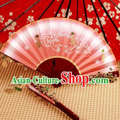 Traditional Chinese Cosplay Swordsman Folding Fans Ancient Classical Fans for Women