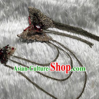 Traditional Chinese Cosplay Female Swordsman Butterfly Hair Claw Hairpins Ancient Princess Hanfu Hair Accessories for Women