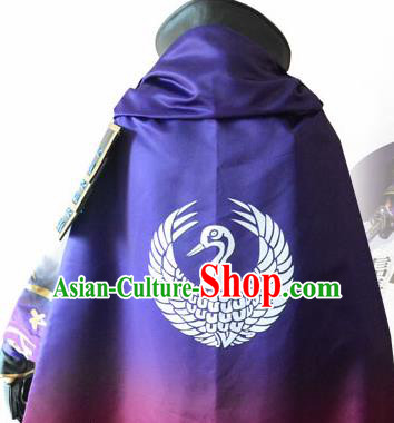 Traditional Japanese Cosplay Samurai Purple Clothing Ancient Swordsman Costume for Men Traditional Japanese Cosplay Samurai Purple Clothing Ancient Swordsman Costume for Men