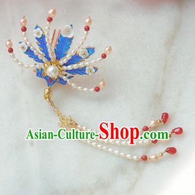 Traditional Chinese Classical Pearls Phoenix Hairpins Ancient Princess Hanfu Hair Accessories for Women