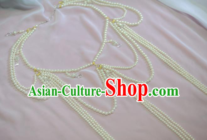 Traditional Chinese Hanfu Pearls Tassel Belts Ancient Princess Waist Accessories for Women Traditional Chinese Hanfu Pearls Tassel Belts Ancient Princess Waist Accessories for Women