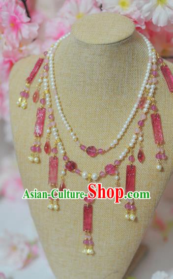 Traditional Chinese Hanfu Necklace Ancient Princess Necklet Accessories for Women Traditional Chinese Hanfu Necklace Ancient Princess Necklet Accessories for Women
