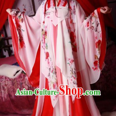 Traditional Chinese Cosplay Female Swordsman Red Dress Ancient Princess Costume for Women