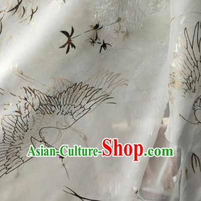 Traditional Chinese Hanfu White Chiffon Fabric Classical Material
