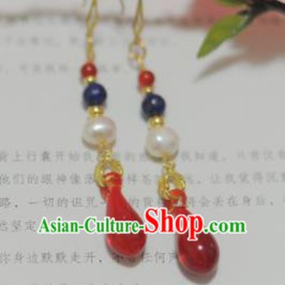 Traditional Chinese Hanfu Earrings Ancient Princess Ear Jewelry Accessories for Women