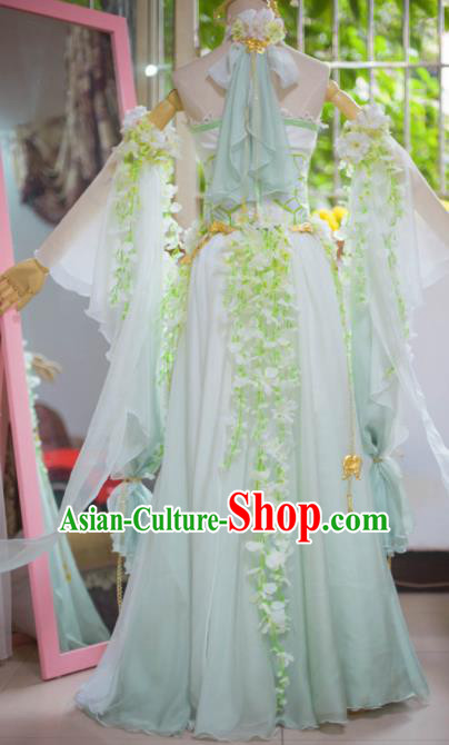 Chinese Flying Apsaras Dance White Dress Ancient Princess Peri Costume for Women Chinese Flying Apsaras Dance White Dress Ancient Princess Peri Costume for Women