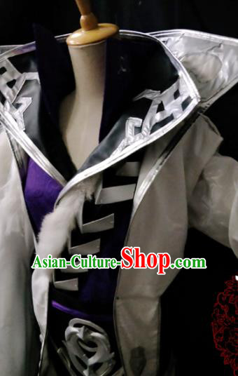 Traditional Chinese Cosplay Taoist Priest Purple Clothing Ancient Swordsman Costume for Men Traditional Chinese Cosplay Taoist Priest Purple Clothing Ancient Swordsman Costume for Men