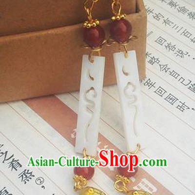 Traditional Chinese Hanfu Shell Earrings Classical Ear Accessories for Women