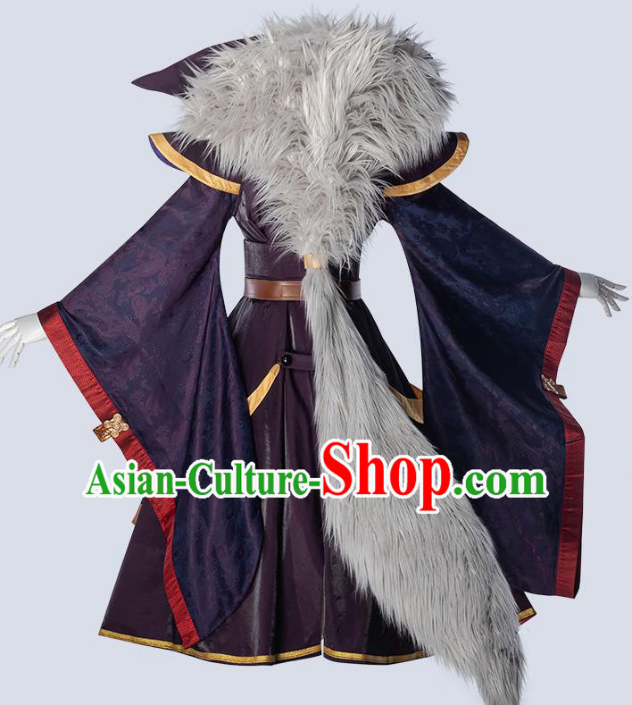Traditional Chinese Cosplay Fairy Princess Purple Dress Ancient Heroine Costume for Women Traditional Chinese Cosplay Fairy Princess Purple Dress Ancient Heroine Costume for Women