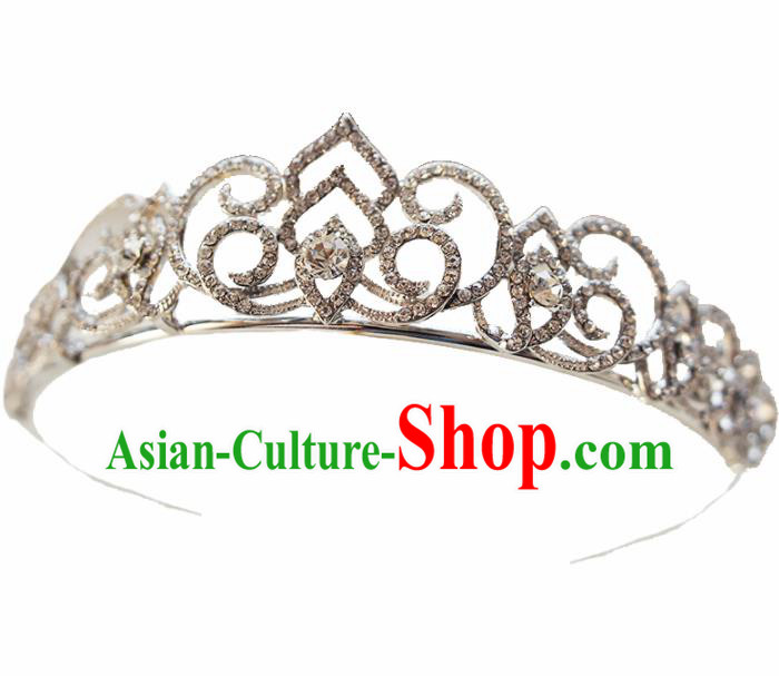 Top Grade Bride Zircon Royal Crown Handmade Wedding Hair Accessories for Women Top Grade Bride Zircon Royal Crown Handmade Wedding Hair Accessories for Women