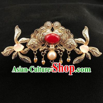 Traditional Chinese Hanfu Palace Golden Hairpins Ancient Princess Hair Accessories for Women