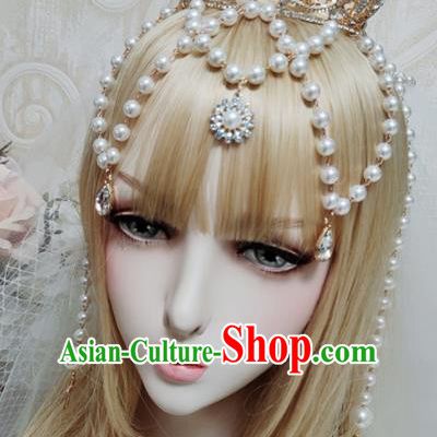 Top Grade Baroque Princess Royal Crown Handmade Crystal Hair Accessories for Women