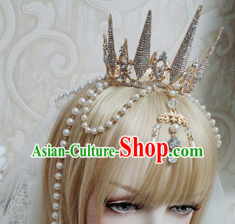 Top Grade Baroque Princess Royal Crown Handmade Crystal Hair Accessories for Women Top Grade Baroque Princess Royal Crown Handmade Crystal Hair Accessories for Women