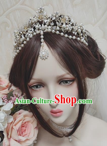 Top Grade Baroque Princess Crystal Royal Crown Handmade Hair Accessories for Women Top Grade Baroque Princess Crystal Royal Crown Handmade Hair Accessories for Women