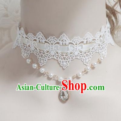 Top Grade Gothic Lace Necklace Handmade Necklet Accessories for Women