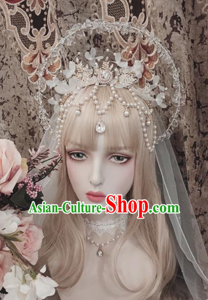 Top Grade Baroque Princess Royal Crown Handmade Hair Accessories for Women