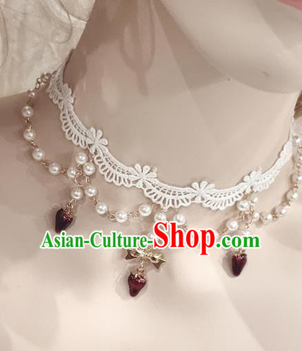 Top Grade Gothic Princess Garnet Necklace Handmade Necklet Accessories for Women Top Grade Gothic Princess Garnet Necklace Handmade Necklet Accessories for Women