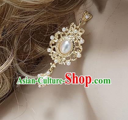 Top Grade Baroque Bride Pearl Earrings Handmade Wedding Ear Accessories for Women Top Grade Baroque Bride Pearl Earrings Handmade Wedding Ear Accessories for Women