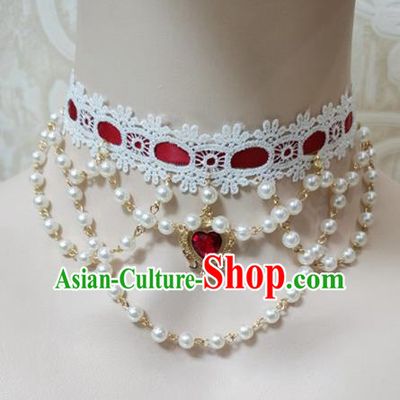 Top Grade Gothic Princess Ruby Necklace Handmade Necklet Accessories for Women