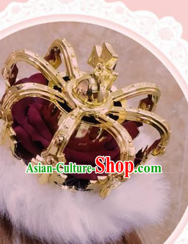 Top Grade Baroque Princess Royal Crown Handmade Hair Accessories for Women Top Grade Baroque Princess Royal Crown Handmade Hair Accessories for Women
